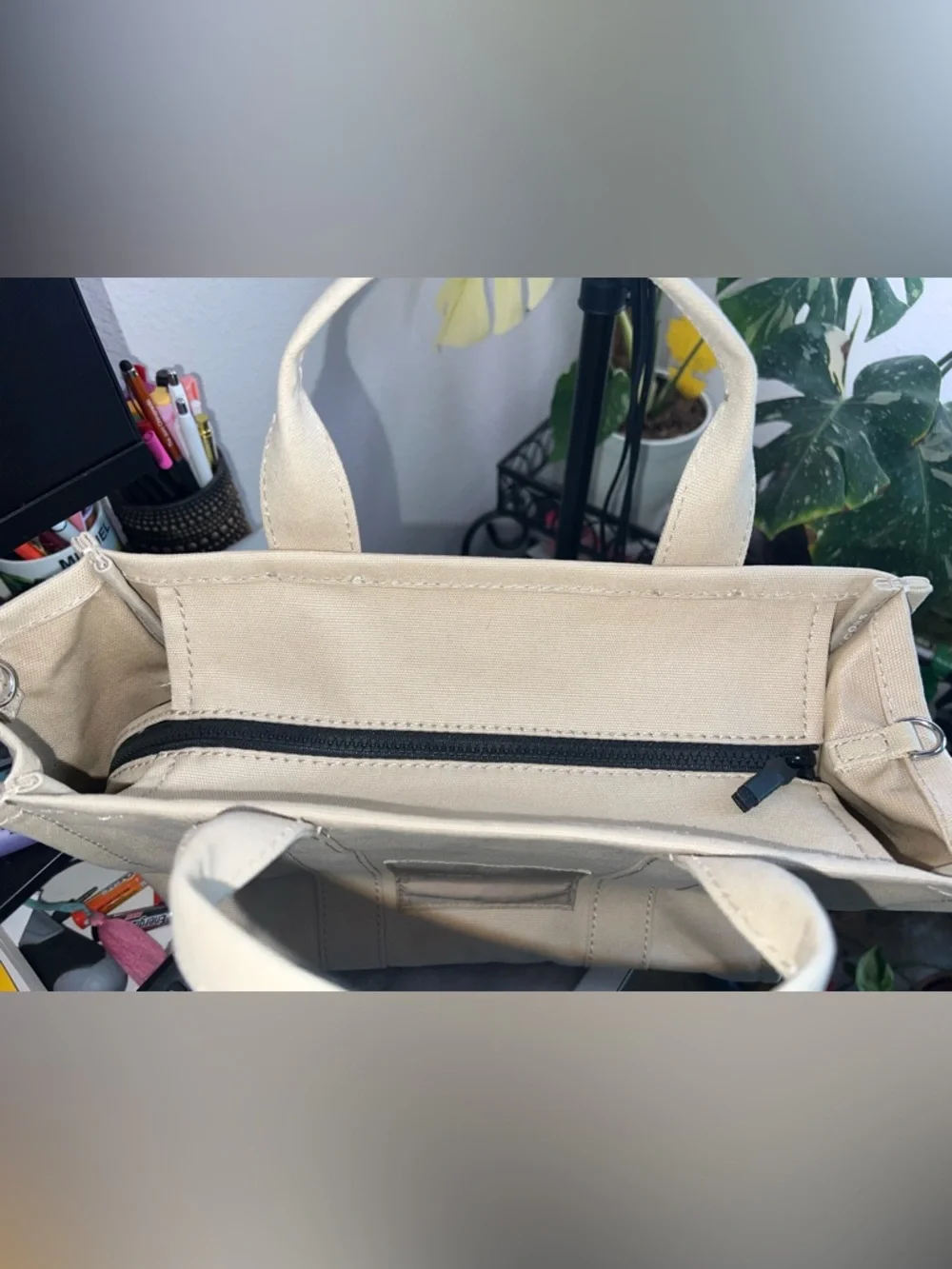 Marc Jacobs Beige Canvas 'The Tote Bag' Tote - Picture 3 of 5